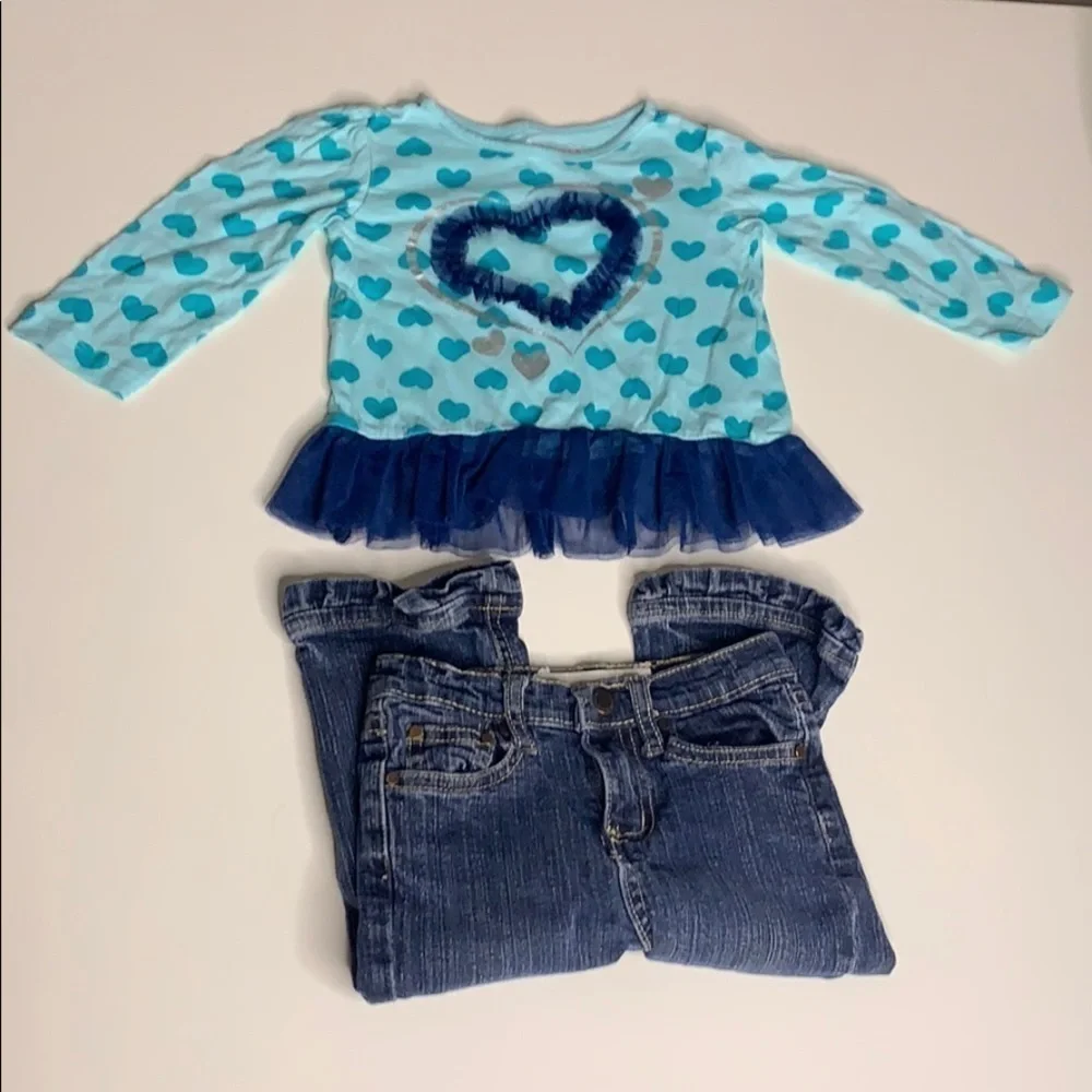 4 Piece Trendy Baby Girl 18 Month Bundle clothes infant purple / blue
